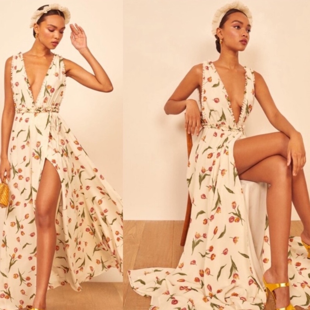 Reformation Camellia Dress Bianca